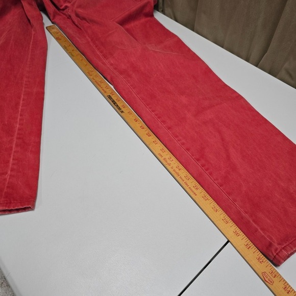 Peter Millar Pants Men 38 (Fits 34x33) Red Straight‎ Chino Pima Cotton Twill - Picture 11 of 13